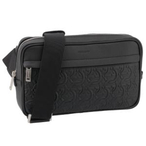 フェラガモ/FERRAGAMO バッグ メンズ TRAVEL EMBOSSED BLOCCO ボディバッグ/ウエストポーチ NERO 2024年春夏新作 241480-0001-0010 769479｜importbrandgrace