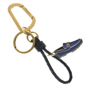 フェラガモ/FERRAGAMO キーホルダー メンズ カーフスキン キーリング ネイビー 660017-0001-0308｜importbrandgrace