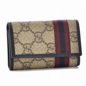 グッチ/GUCCI キーケース メンズ Web キーケース ベージュ ネイビー 138077-KGD8R-9774｜importbrandgrace