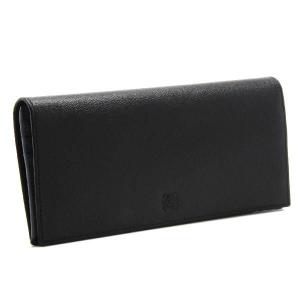 ロエベ/LOEWE 財布 メンズ TEXTURA LEATHER 二つ折り長財布 ブラック オーシャンブルー 10330E978-0001-1339｜importbrandgrace