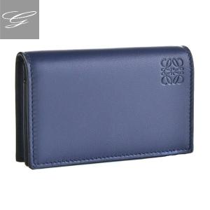 ロエベ  カードケース LOEWE 名刺入れ メンズ カーフスキン ネイビー 10980M97-0004-5925｜importbrandgrace