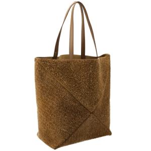 ロエベ/LOEWE バッグ メンズ PUZZLE TOTE LARGE HAIRY SUEDE トートバッグ PEANUT B510Q18X01-0090-8715｜importbrandgrace