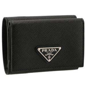 プラダ/PRADA 財布 メンズ 型押しカーフスキン 三つ折り財布 NERO  2MH042-QHH-002｜importbrandgrace