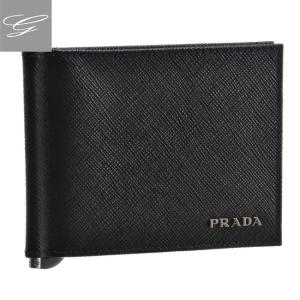 プラダ 二つ折り財布 PRADA 財布 メンズ サフィアーノビコローレ ブラック ネイビー 2019年春夏 2MN077-C5S-G52｜importbrandgrace