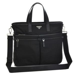 プラダ/PRADA バッグ メンズ テスートサフィアーノ 2WAYビジネスバッグ ブラック 2VG860-064-002｜importbrandgrace