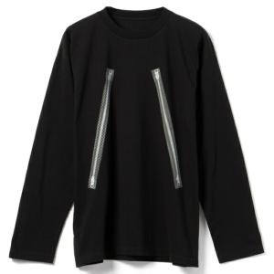 エムエムシックス メゾンマルジェラ/MM6 MAISON MARGIELA シャツ アパレル メンズ T-SHIRT ロングTシャツ BLACK 2024年春夏新作 SH0GC0009-S23588-900｜importbrandgrace