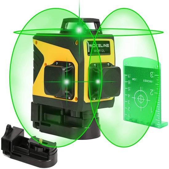 3D Green Line Laser, Rechargeable Self Leveling La...