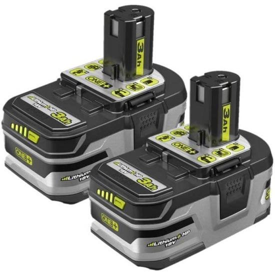 Ryobi 18-Volt ONE+ 3.0Ah Battery (2-Pack)