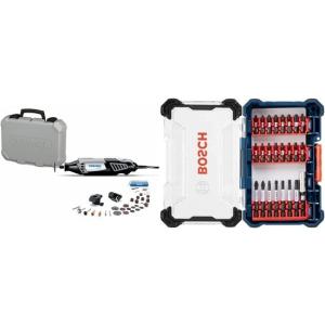 Dremel 4000-2/30 High Performance Rotary Tool Kit- 2 Attachments & 30 Accessories- Grinder, Sander, Engraver with BOSCH ボッシュ 24 Piece Impact｜importdiy