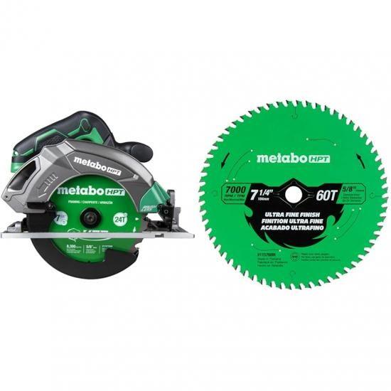 Metabo HPT 18V MultiVolt コードレス丸鋸、7-1/4インチブレード、電動工具...