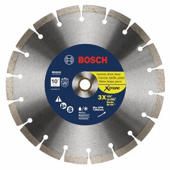 BOSCH DB1041E 10インチ Xtreme セグメントリムダイヤモンドブレード（5/8イン...