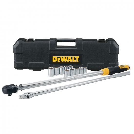 DEWALT トルクレンチツールセット、タイヤ交換キット、50-250 FT-LB、12ピース、収納...