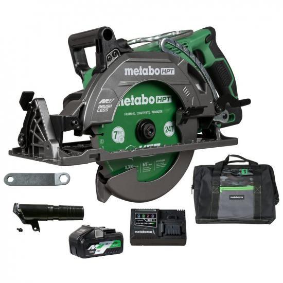 Metabo HPT 36V マルチボルト 7-1/4インチ リアハンドル丸鋸、軽量設計、1回の充電...
