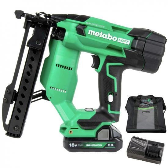 Metabo HPT 18V マルチボルト ブラシレス コードレス ホッチキス キット、18ゲージ ...