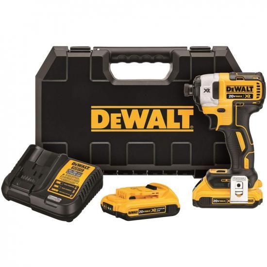 DEWALT 20V MAX* XR コードレスインパクトドライバーキット、ブラシレス、1/4インチ...