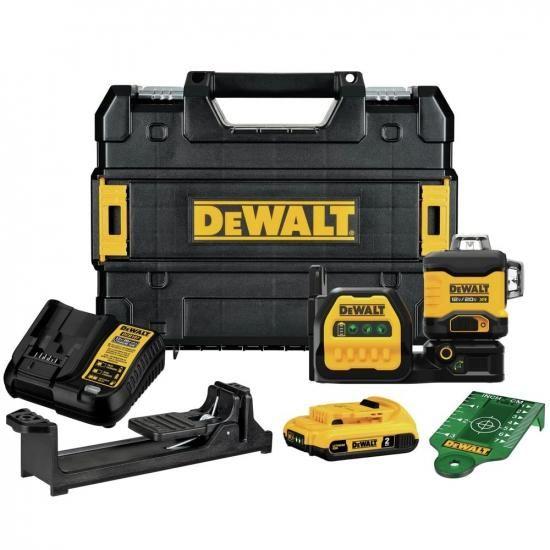 DEWALT 20V/12V MAX レーザーレベルキット、3 x 360、グリーン (DCLE34...