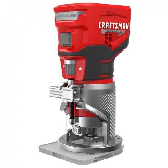 CRAFTSMAN V20 ルーターツール、コードレス、可変速度、深さ調整機能付き固定ベースルーター...