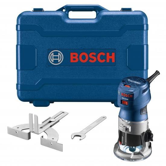 BOSCH GKF125CEK 1.25 HP 可変速コルトパームルーターキット（ソフトスタート、L...