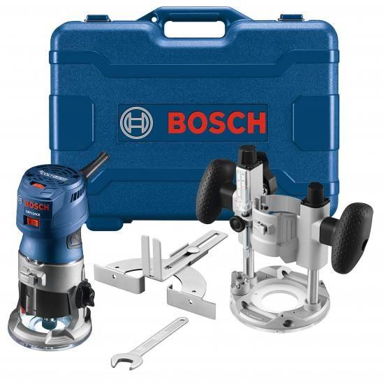 Bosch GKF125CEPK 1.25 HP（最大）可変速パームルーターコンビネーションキット、...