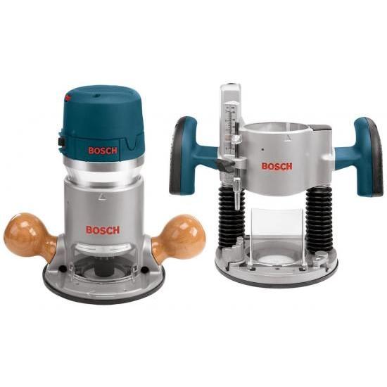 BOSCH 1617EVSPK 木工用 12アンペアルーターツールコンボキット - 2.25馬力プラ...