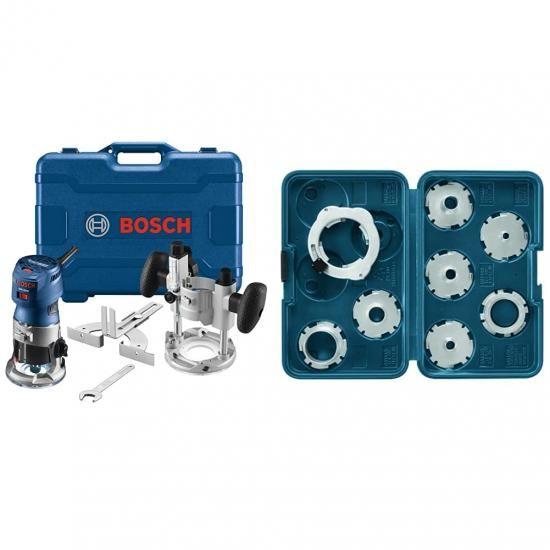 Bosch GKF125CEPK Colt 1.25 HP (最大) 可変速パームルーターコンビネー...