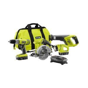 Ryobi 18V ONE+ リチウムイオン 4-ツール Super コンボキット P883｜importdiy