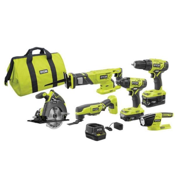 Ryobi P1819 18-Volt ONE+ Lithium-Ion コンボキット(6-Tool...