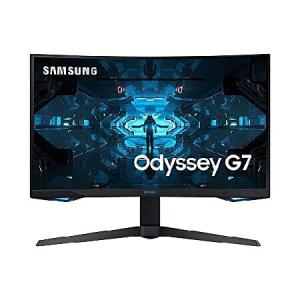 SAMSUNG 32-inch Odyssey G7 ? QHD 1000R Curved Gaming Monitor 240hz,1ms, Gsync & Freesync, QLED (LC32G75TQSNXZA), Black, 32 Inches 並行輸入品