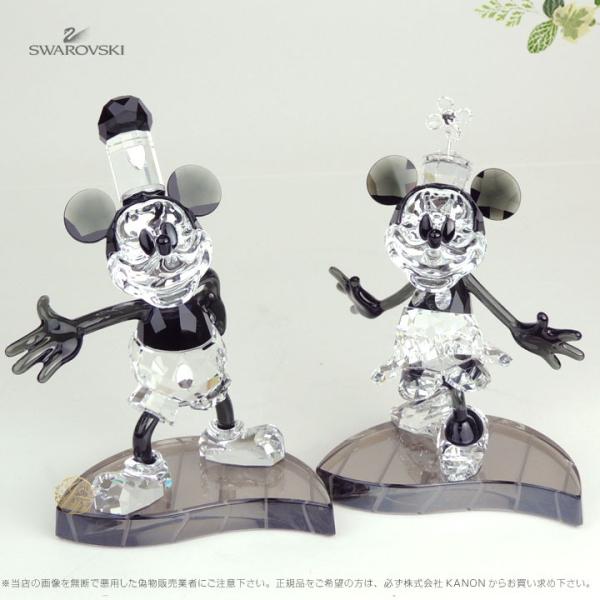 スワロフスキー Swarovski 蒸気船ウィリー 2013年限定品 ミッキー＆ミニー Steamb...