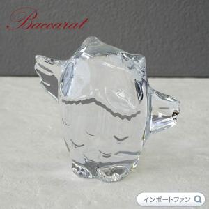 バカラ ミニマルズ フクロウ 鳥 クリア クリスタル 2802207 Baccarat Minimals Owl Clear and 20k Gold ギフト プレゼント □｜importfan