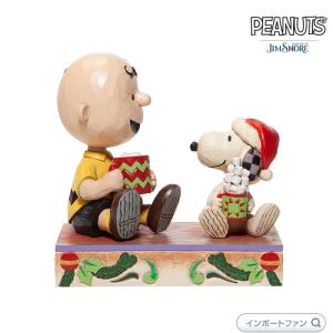 ジムショア チャーリーブラウン ＆ サンタ スヌーピー ホットココア チョコレート クリスマス 6006937 Charlie Brown and Snoopy With Hot Chocolate Peanuts …｜importfan