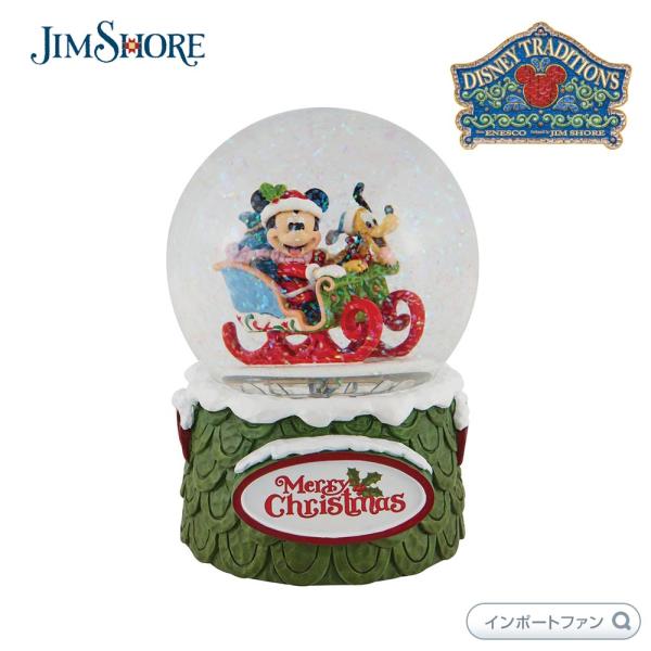 ジムショア ミッキー プルート サンタクロース クリスマス スノードーム ディズニー 6009581...