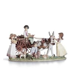 LLADRO（リヤドロ） 海辺を駆けて 馬 ウマ 午 少女 置物 01009371