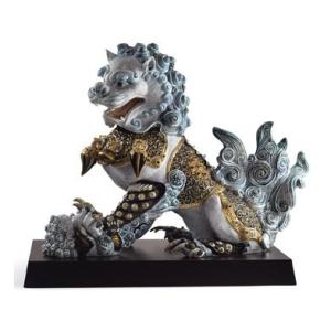 リヤドロ　ガーディアン ライオン GUARDIAN LIONESS (BLUE)  01001990　LLADRO  日本未発売 ハイポーセリン作品 世界限定制作数：188体 □｜importfan