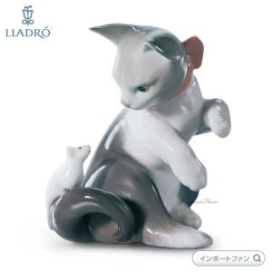 LLADRO（リヤドロ） にらみ合い 猫 ネコ 蛙 カエル 01001442 LLADRO