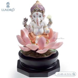 リヤドロ　蓮の上のガネーシャ  01008635　LLADRO □｜importfan