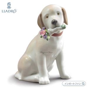LLADRO（リヤドロ） お花が大好き 犬 スパニエル 置物 01006574 LLADRO