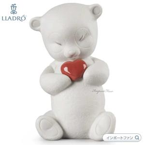 リヤドロ ロビー 勇敢な愛 クマ 熊 ハート 置物 01009443 LLADRO ギフト プレゼント  □｜importfan