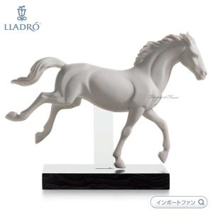 LLADRO（リヤドロ） 駆ける馬 ホワイト ウマ 午 干支 置物 01008682