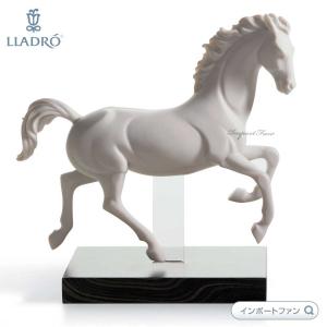 LLADRO（リヤドロ） 駆ける馬 ホワイト ウマ 午 干支 置物 01008682
