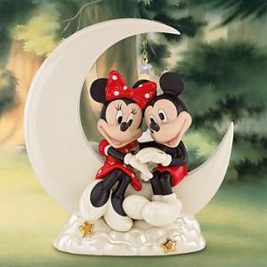 レノックス 月の上で幸せな ミニー＆ミッキー ミニー LENOX Disney Mickey Over the Moon for Minnie ディズニー ミッキーマウス ミニーマウス 置物 □｜importfan