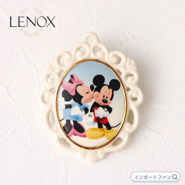 レノックス 　LENOX　 ミッキー＆ミニー　スイートロマンスブローチ　  Disney Micke...