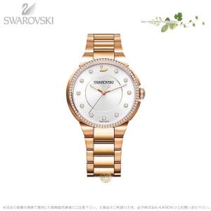SWAROVSKI ゴールド アナログ腕時計 SWAROVSKI スワロフスキー クリスタルライン オーバル ウォッチ