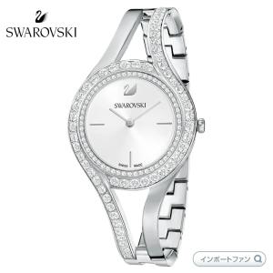 SWAROVSKI スワロフスキー デュオ レザーストラップ ウォッチ