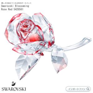 SWAROVSKI（スワロフスキー） 置物 バラ ブロッサミング ローズ RED