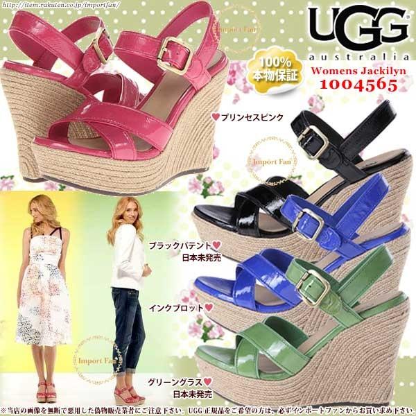 UGG アグ正規品　ジャクリーン　パテントレザー　ウェッジサンダル　1004565 Jackilyn...