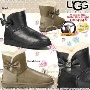 UGG　アグ　正規品　ベイリーボウ　クリスタル　ミニ　ムートンブーツ　1004948　リボンがかわいい♪ □｜importfan