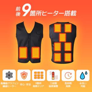 【最大P10倍】 電熱ベスト 裏起毛 9枚ヒー...の詳細画像2