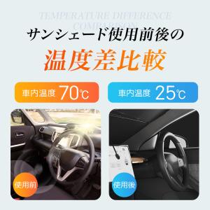 サンシェード 車 遮光 断熱 V型カット設計 ...の詳細画像4