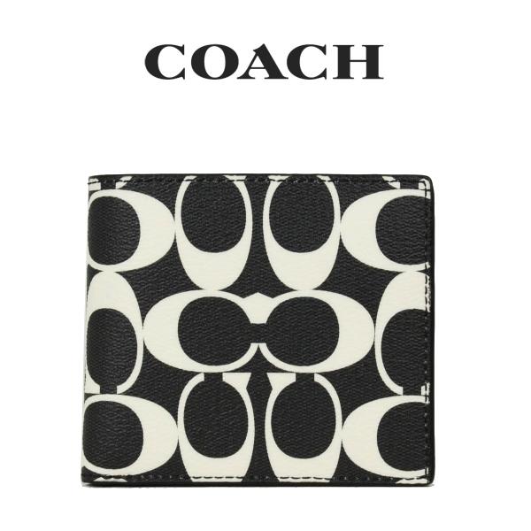 ★ コーチ COACH アウトレット メンズ 財布 二つ折り財布 CP231 QBL77(ブラック ...